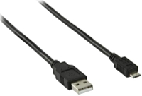 Nedis - Kbel - Nedis 1m USB2.0 A-microB kbel, fekete CCGT60500BK10