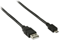 Nedis - Kbel - Nedis 5m USB A-microB M-M kbel, fekete CCGP60500BK50