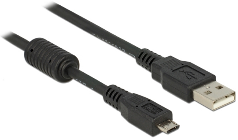 DeLOCK - Kbel - Delock 2m USB2.0 -A male - USB micro B male kbel, fekete