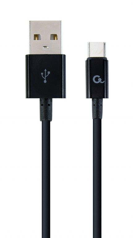 Gembird - Kbel - Gembird 1m USB2.0 Type-A (male) - USB type-C (male) kbel, fekete CCP-USB2-AMCM-1M