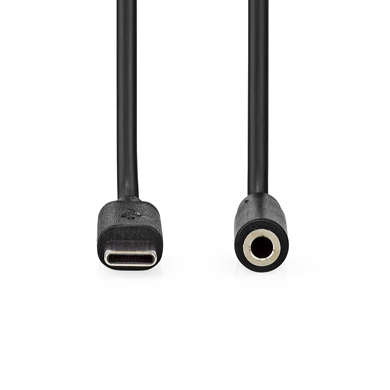 Nedis - Kbel - Kbel USB-C Male - Jack 3,5mm Female 1m CCGP65960BK10