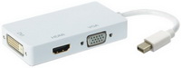 Valueline - Kbel - Valueline DP mini papa - DVI+VGA+HDMI mama fehr adapter