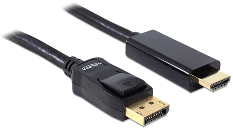 DeLOCK - Kbel - Delock 1m Displayport 1.1 male - HDMI-A male kbel, fekete