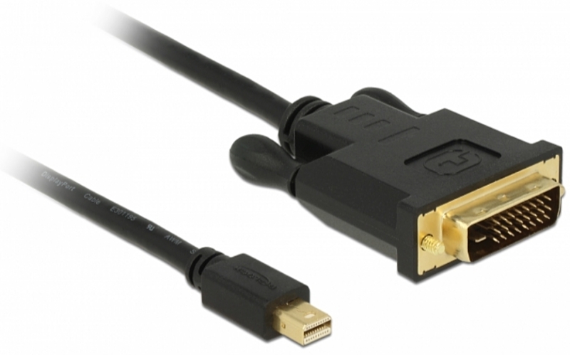 DeLOCK - Kbel - Delock 2m mini DisplayPort 1.1 male - DVI 24+1 male kbel, fekete