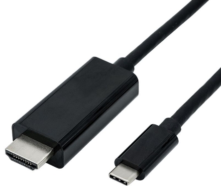 Roline - Kbel - Roline 0,2m USB3.1 Type C M - HDMI M kbel, fekete