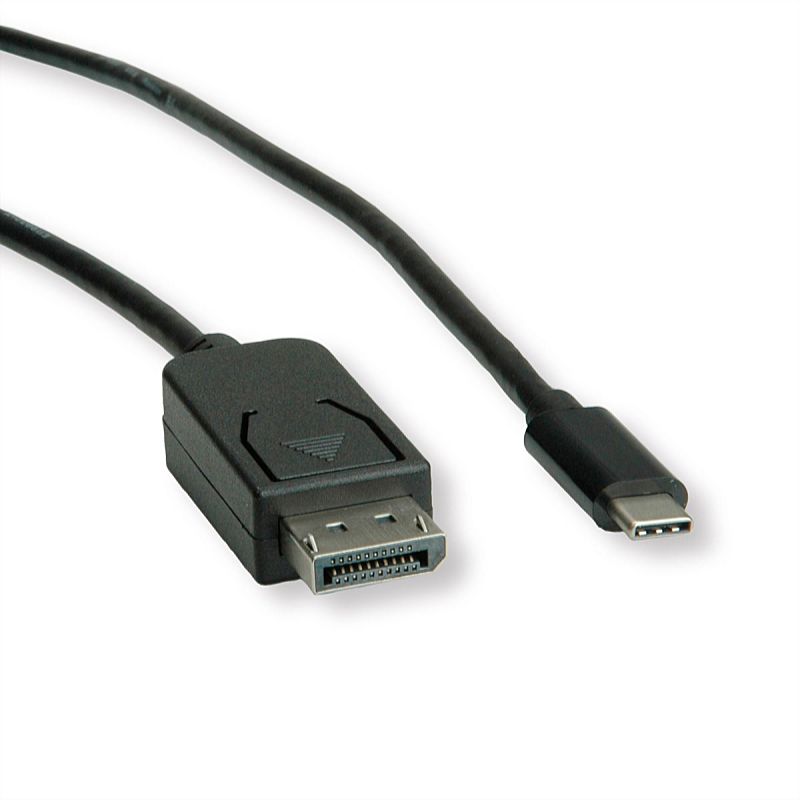 Roline - Kbel - Roline 2m USB3.1 Type C male - Display Port male kbel, fekete