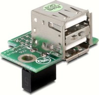 DeLOCK - Kbel Fordit Adapter - DeLOCK Pinheader > 2x USB 2.0 vzszintes (fordtott)
