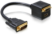 DeLOCK - Kbel Fordit Adapter - Delock DVI papa - DVI + HDMI mama adapter