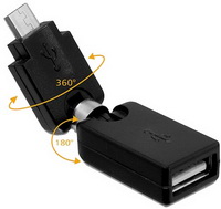 DeLOCK - Kbel Fordit Adapter - Delock USB A Female-USB micro-B Male fekete forgathat adapter