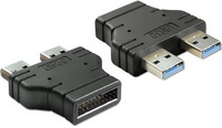 DeLOCK - Kbel Fordit Adapter - Delock USB3.0 19pin papa -2xUSB3.0 A adapter