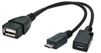 Gembird - Kbel Fordit Adapter - Gembird USB2.0-A F - USB Micro B M+F OTG kbel, fekete