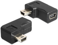 DeLOCK - Kbel Fordit Adapter - Delock 65448 USB mini papa - USB mini mama 90 fok talakt