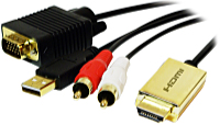 Logilink - Kbel Fordit Adapter - Logilink 2m HDMI - VGA+RCA audio fordt