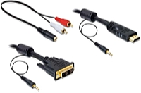 DeLOCK - Kbel Fordit Adapter - Delock 5m DVI+audio - HDMI+audio kbel, fekete