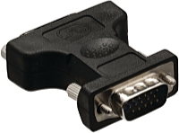 Valueline - Kbel Fordit Adapter - Valueline VGA Male - DVI-I 24+5-Pins Female fordt, fekete