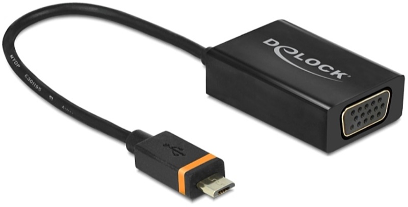 DeLOCK - Kbel Fordit Adapter - Delock Slimport/MyDP - VGA+ USB Micro-B fordt