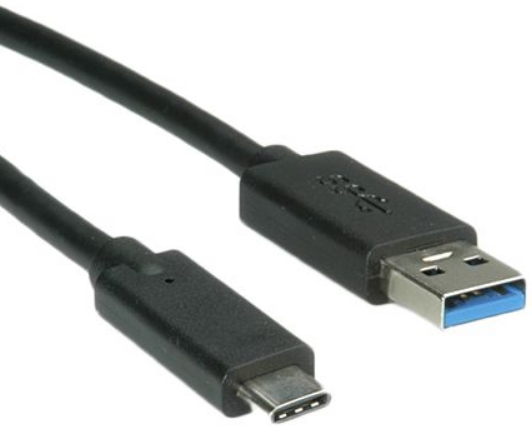 Roline - Kbel - Roline 1m USB3.0 A M - USB 3.1 Type C M kbel, fekete