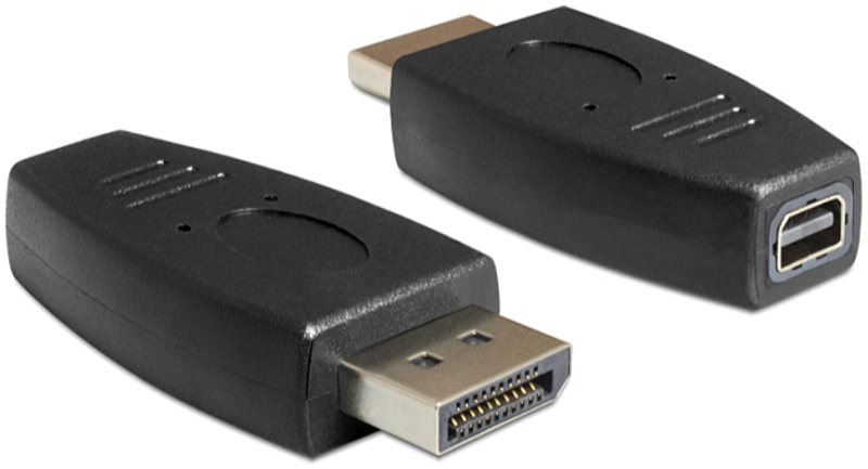 DeLOCK - Kbel Fordit Adapter - Delock DisplayPort 1.2 male - DisplayPort mini female fordt, fekete