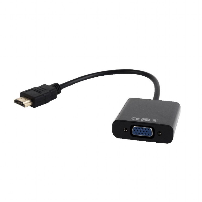 Gembird - Kbel Fordit Adapter - Gembird 15cm HDMI-VGA+Audio fordt, fekete