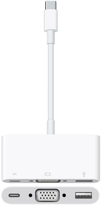 Apple - Kbel Fordit Adapter - Apple USB-C - 1xDSUB 1xUSB-C 1xUSB Multiport Adapter, fehr