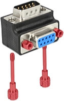DeLOCK - Kbel Fordit Adapter - Delock Sub-D 9 pin male - female 270 fokos adapter, fekete