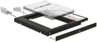 DeLOCK - Keret FDD, HDD beptsre - Delock Slim SATA 5.25 -1 x 2.5' SATA HDD 9,5mm bept keret, fekete