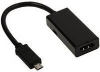Valueline - Kbel Fordit Adapter - Valueline USBmicro B 11p - USBmicro mama + HDMI mama adapter