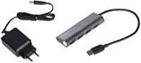 iTec - USB Adapter Irda BT RS232 - i-tec U3HUB448 4 Port USB3 HUB + tpegysg, fekete