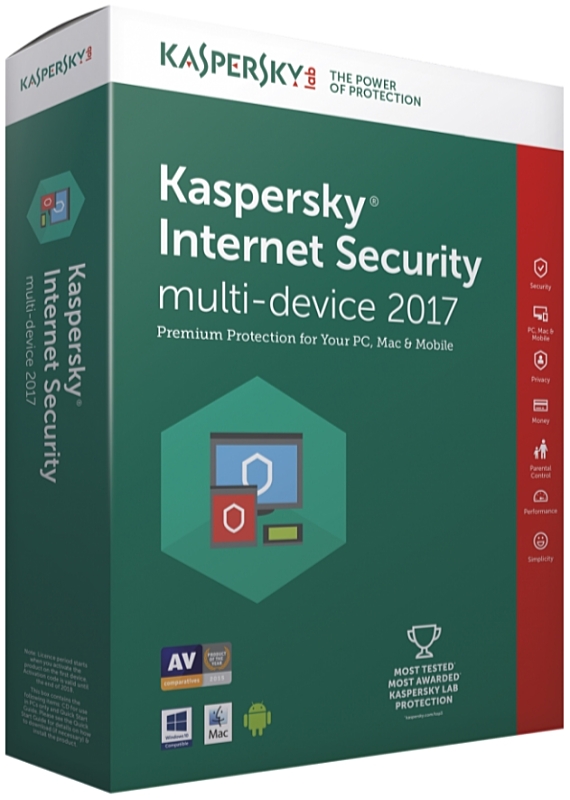 Kaspersky - Software AntiVirus - Kaspersky Internet Security 1U (1 eszkz 1 v ESD) KL1939ODAFS