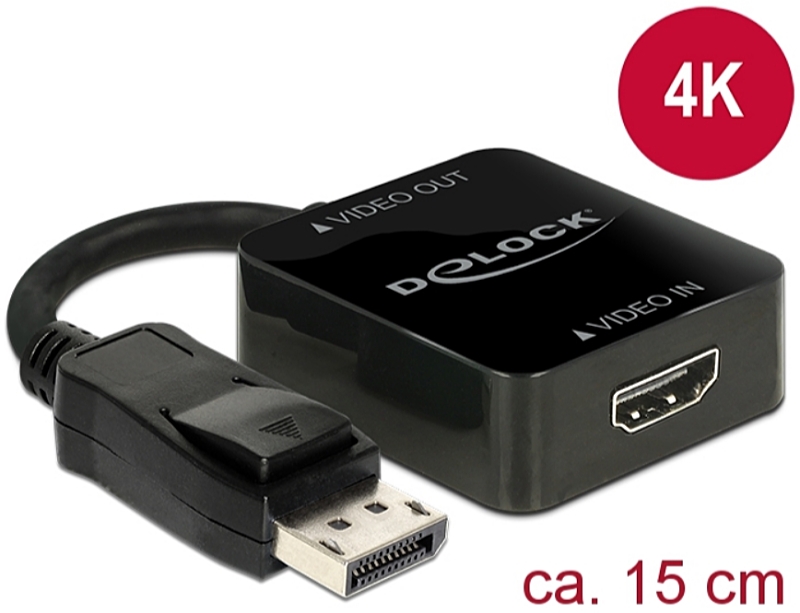 DeLOCK - Kbel Fordit Adapter - Delock HDMI-A female - Displayport 1.2 male High Speed Adapter