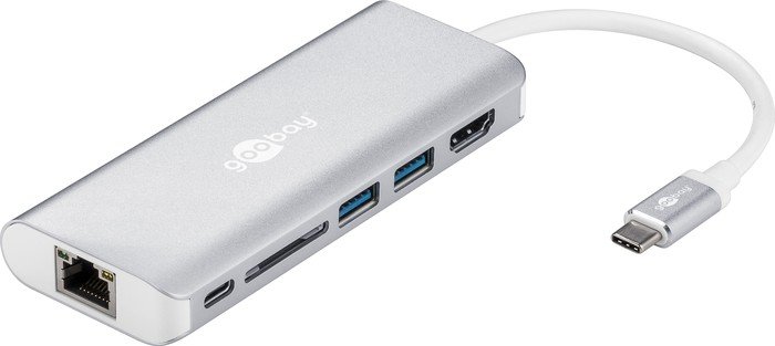 Goobay - Notebook kellkek - Goobay Icy USB3.1 Type-C 4K - HDMI/USB/LAN Multiport Adapter