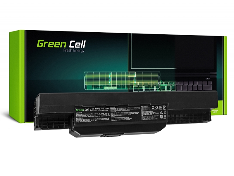 Green Cell - Akkumultor (kszlk) - Green Cell Asus A43/53 K43/53 4400mAh 10,8V utngyrtott notebook akkumultor