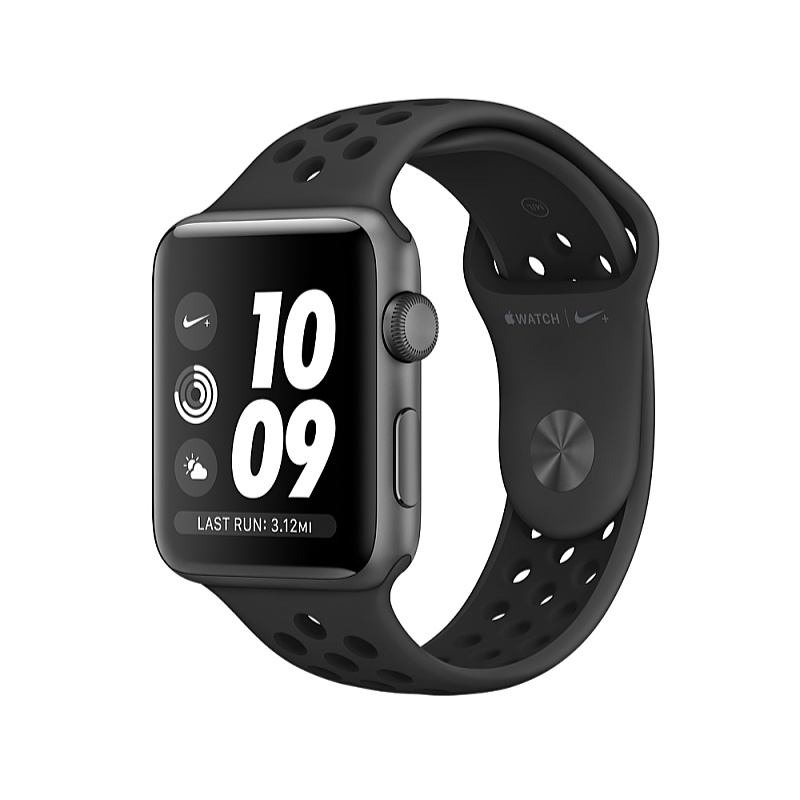 Apple - Mobil Eszkzk - Apple Watch Nike+ Okosra, asztoszrke alumniumtok, 42mm antracit sportszj