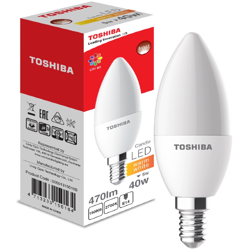 Toshiba - X Egyb - Toshiba 5W 470lm 2700K E14 LED izz